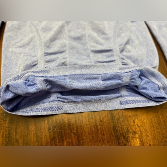 Athleta Fastest Track Half Zip Top Size Small Sapphire Blue Heather Athleisure - Picture 9 of 14